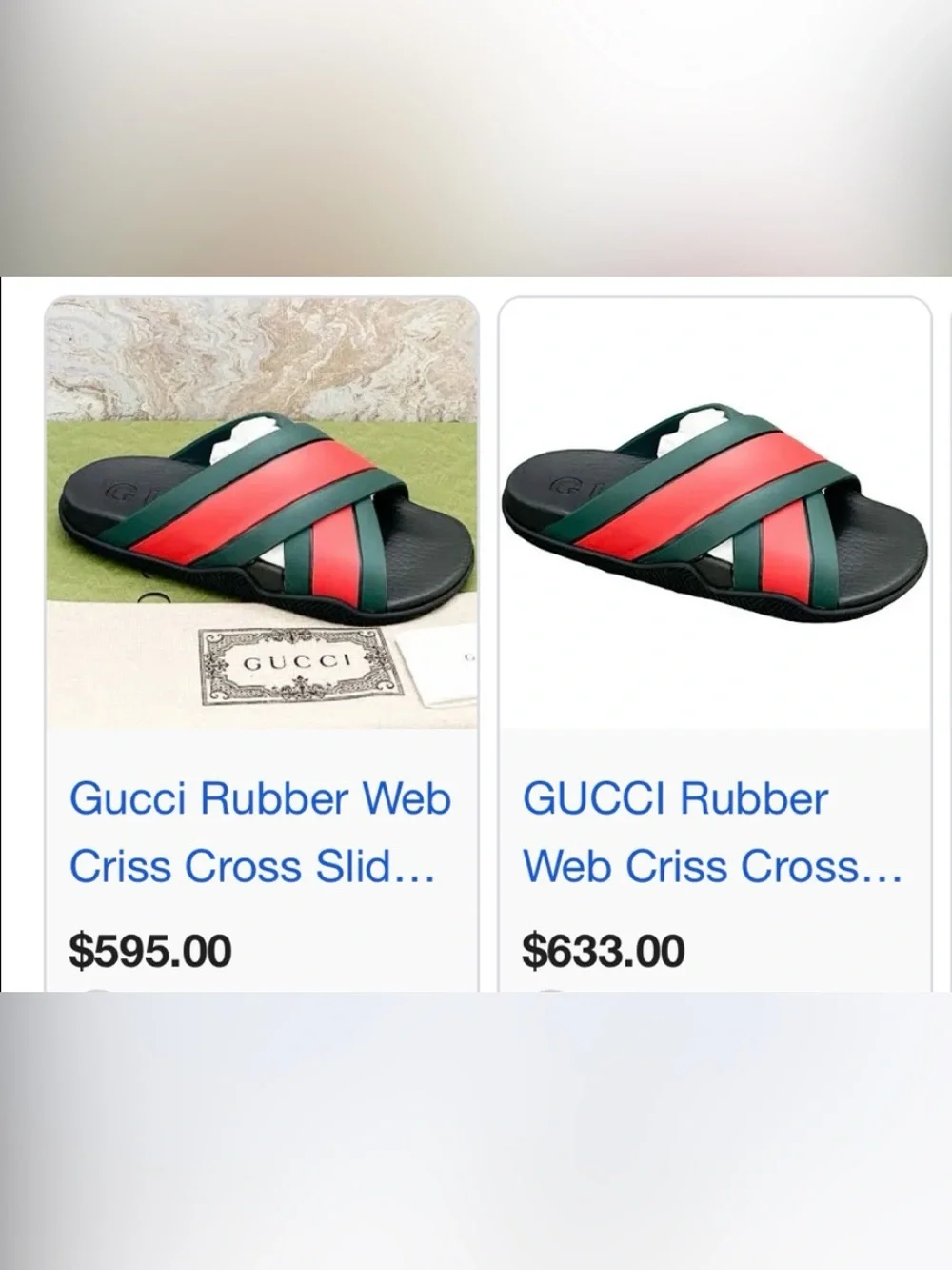 Gucci web flip flop pool Sandals size 9 us 10 Italy AS Is slides
